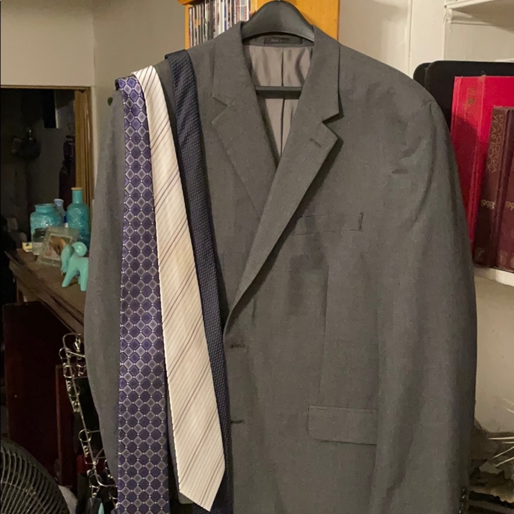46R Michael Kors charcoal jacket & 3 ties